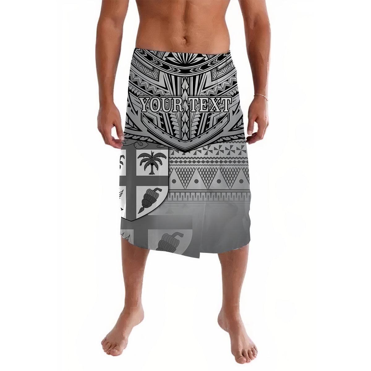 Custom Personalised Fiji Creative Lavalava Love Country Version Black LT13 - Wonder Print Shop