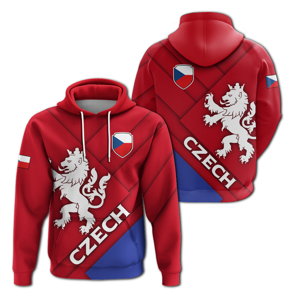 Czech Republic Euro Hoodie Flag Style LT12 - Wonder Print Shop