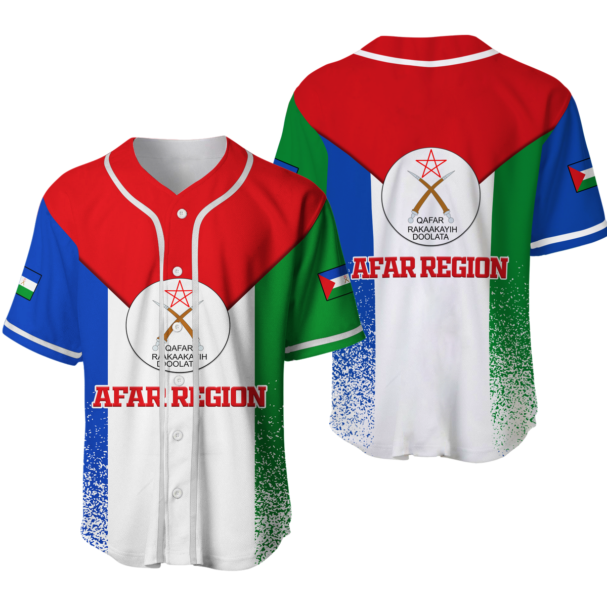 Afar Region Legend Ethiopia Baseball Jersey LT12 - Wonder Print Shop