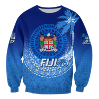 Custom Personalised Fiji Tapa Tribal Coconut Tree Sweatshirt LT12 - Wonder Print Shop