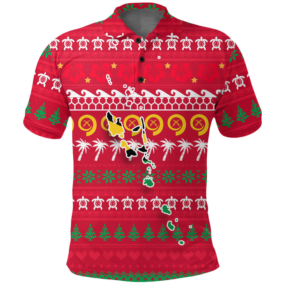 Vanuatu Polo Shirt Christmas Ugly Christmas LT12 - Wonder Print Shop