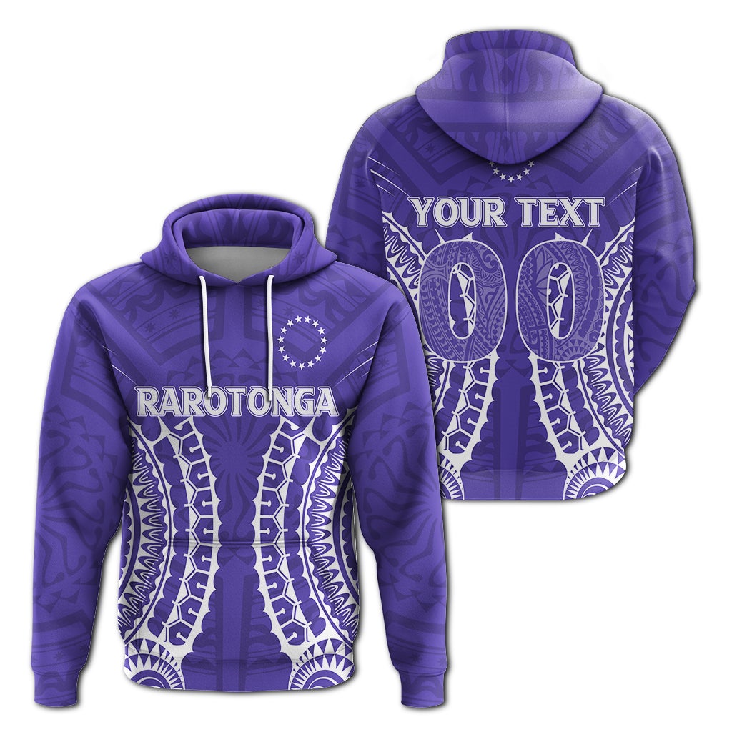 Custom Rarotonga Cook Islands Hoodie Purple Tribal Pattern LT12 - Wonder Print Shop