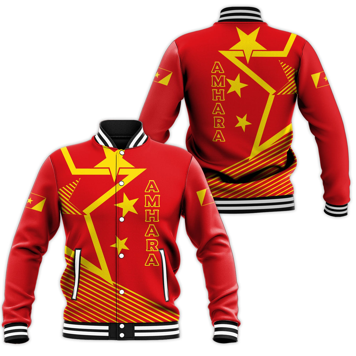 Amhara Region Legend Ethiopia Baseball Jacket LT12 - Wonder Print Shop