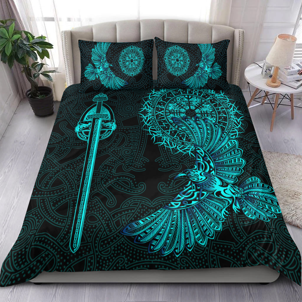 Viking Raven Tattoo Art Bedding Set LT12 - Wonder Print Shop