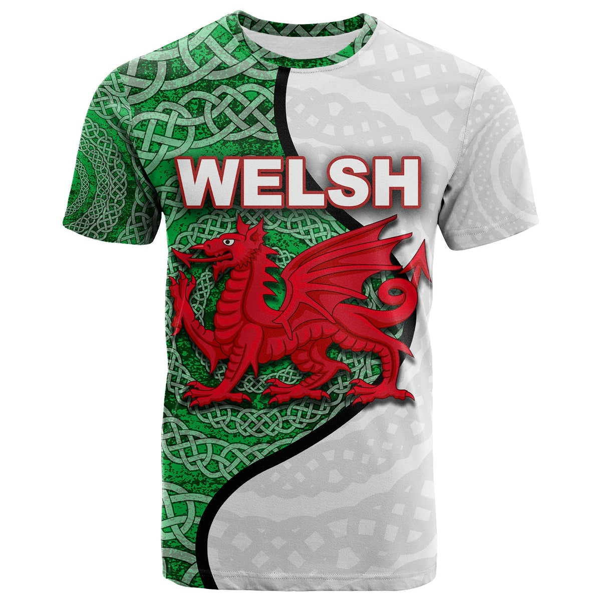 Wales Welsh Dragons T Shirt LT20 - Wonder Print Shop