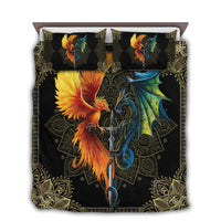 Dragon And Phoenix Sword Bedding Set - Wonder Print Shop