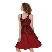 polynesian-red-midi-dress