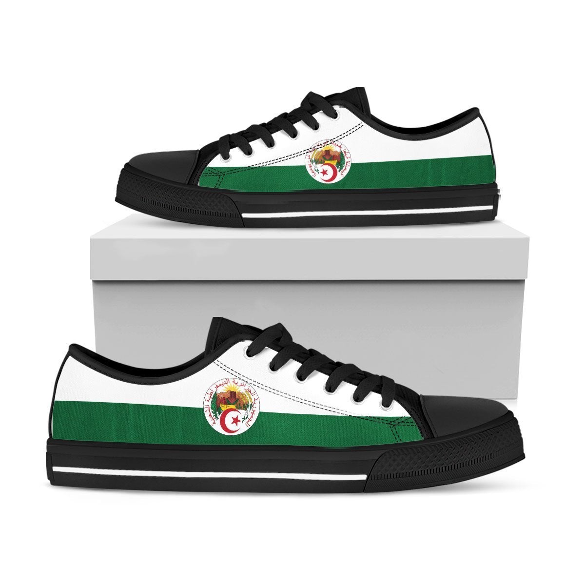 african-footwear-algeria-flag-low-top-shoe