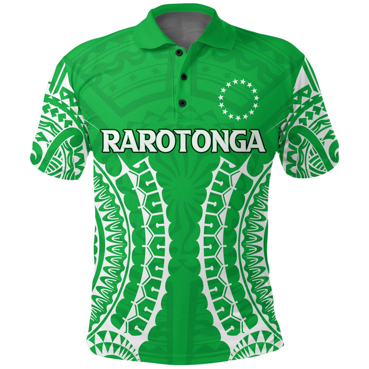Custom Cook Islands Rarotonga Polo Shirt Tribal Pattern LT12 - Wonder Print Shop