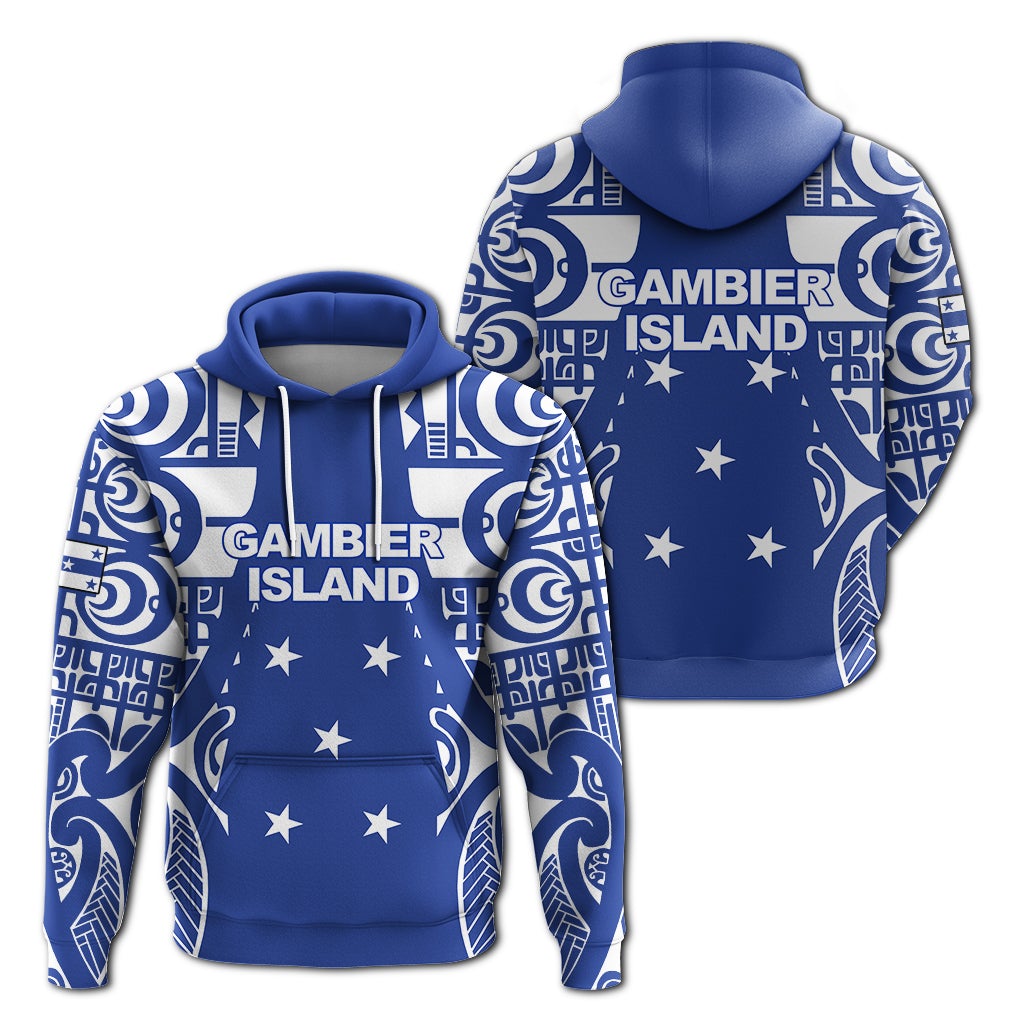 Gambier Islands Tribal Tattoo Hoodie LT12 - Wonder Print Shop