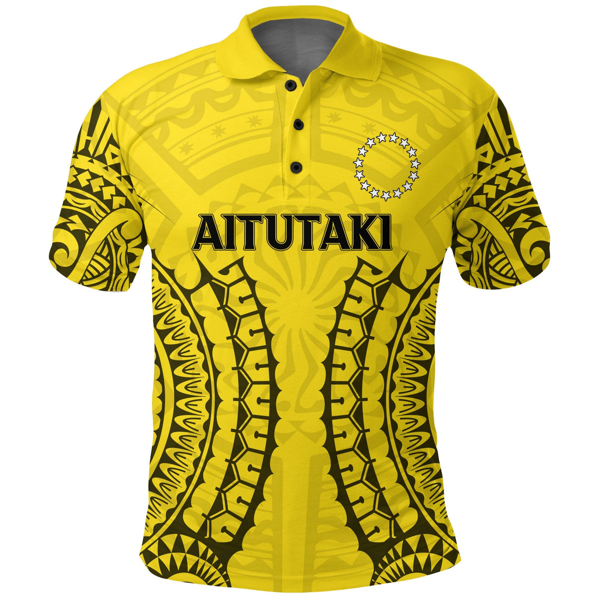 Custom Cook Islands Aitutaki Polo Shirt Tribal Pattern LT12 - Wonder Print Shop