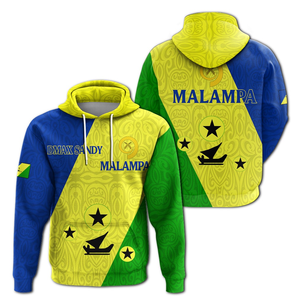 Vanuatu DMax Sandy Malampa Province Hoodie Flag Style LT12 - Wonder Print Shop