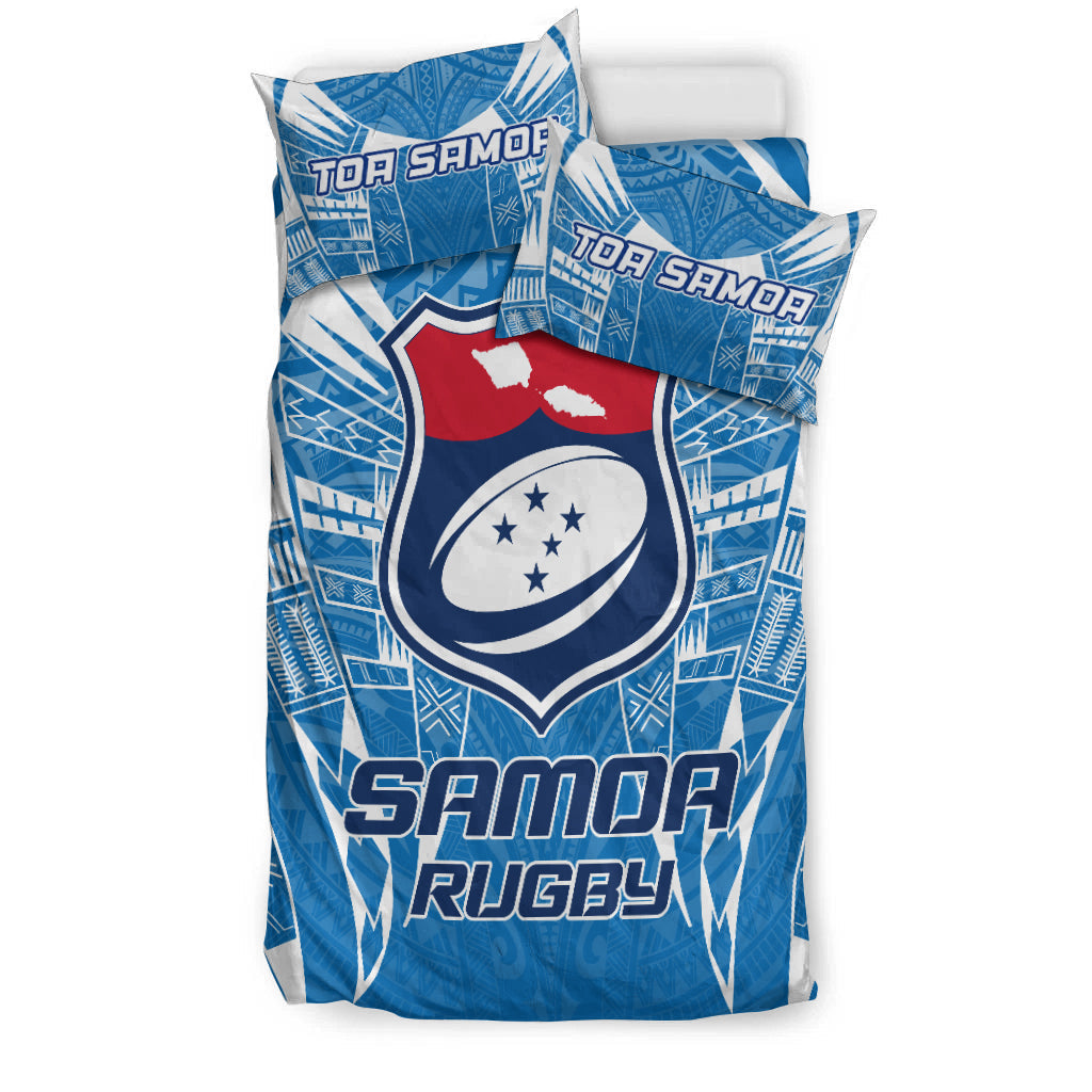 Samoa Rugby Toa Samoa Blue Style Bedding Set LT2 - Wonder Print Shop