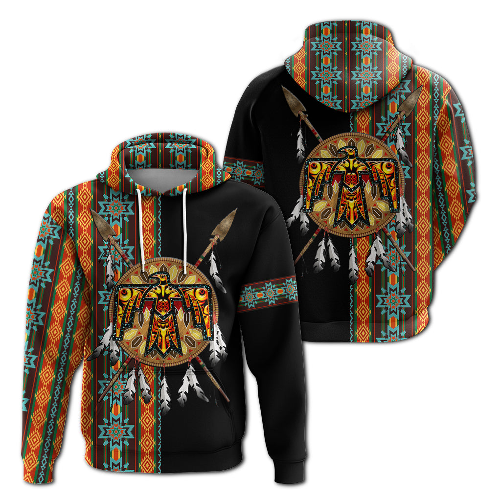 Native American Cherokee Thunderbird Heritage Hoodie LT12 - Wonder Print Shop