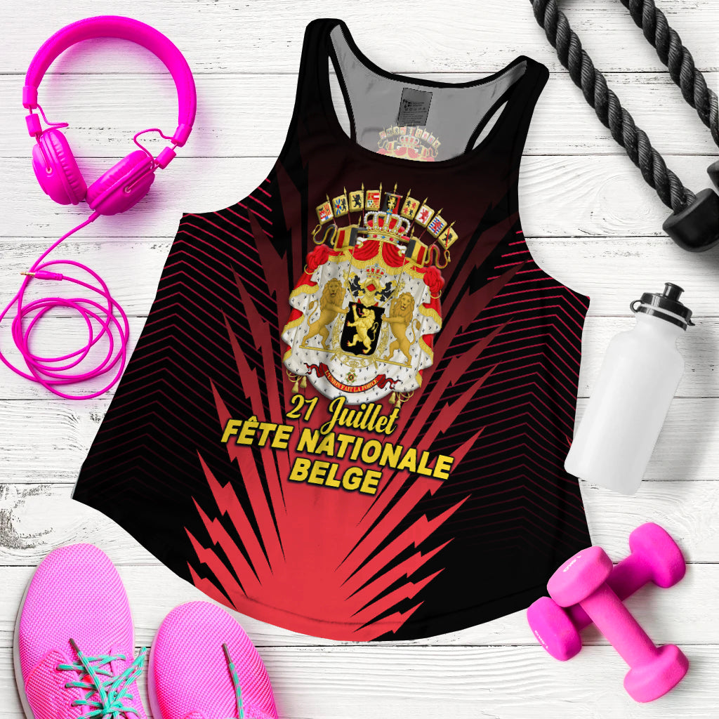 Belgium Independence Day Coat Of Arms Women Tank Top LT12 - Wonder Print Shop
