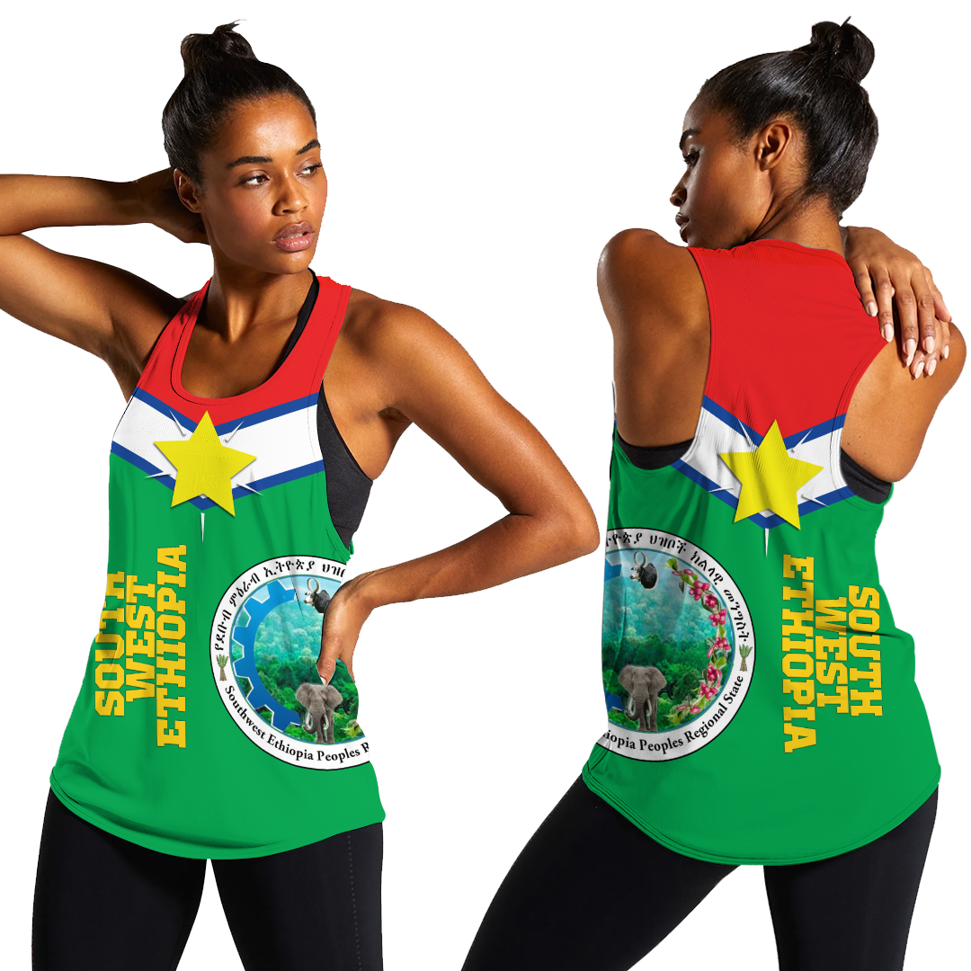 South West Ethiopia Pride Women Tank Top LT12 - Wonder Print Shop