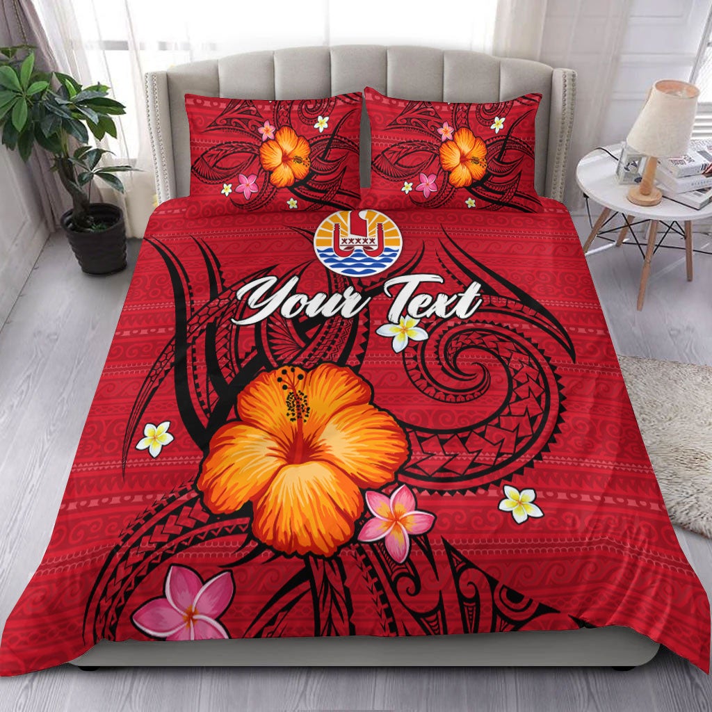 (Custom Personalised) Tahiti Maohi Bedding Set - Hibiscus With Tribal LT12 - Wonder Print Shop