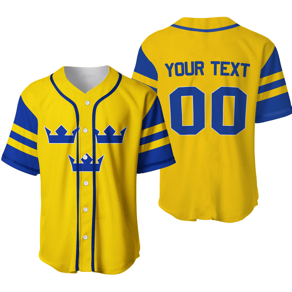 (Custom Personalised) Sweden Hockey Pride Baseball Jersey LT12 - Wonder Print Shop