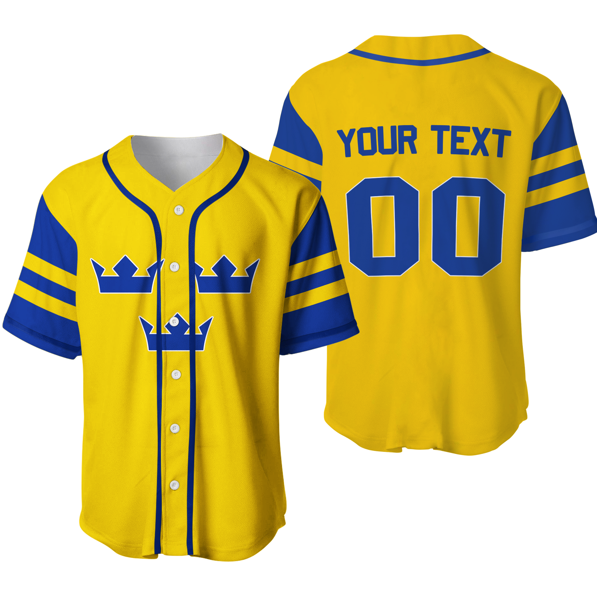 (Custom Personalised) Sweden Hockey Pride Baseball Jersey LT12 - Wonder Print Shop