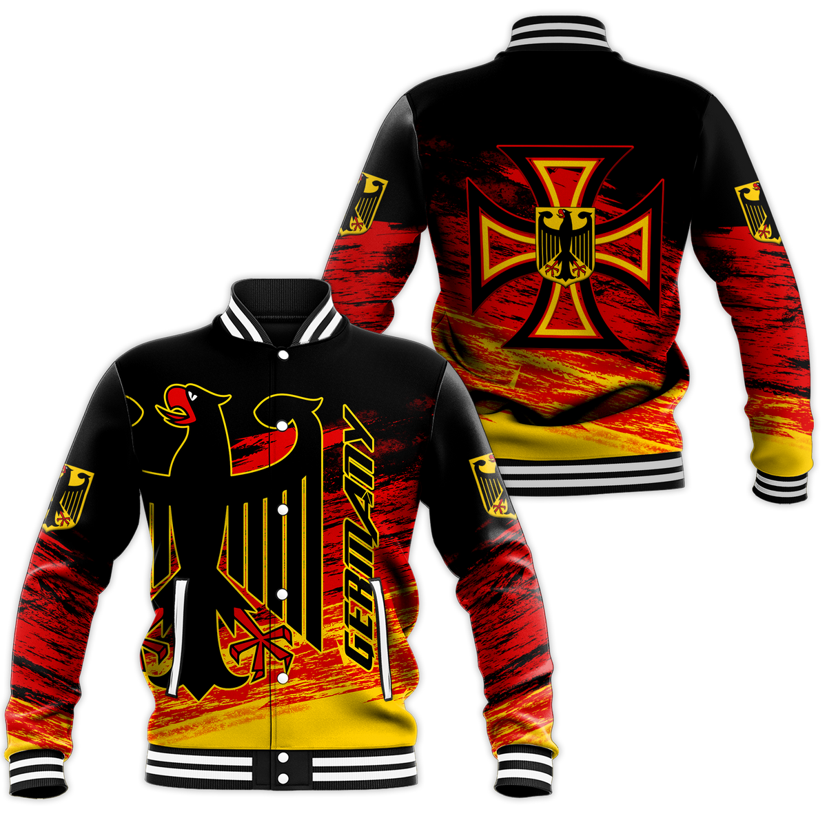 Germany Iron Cross Pride Baseball Jacket LT12 - Wonder Print Shop