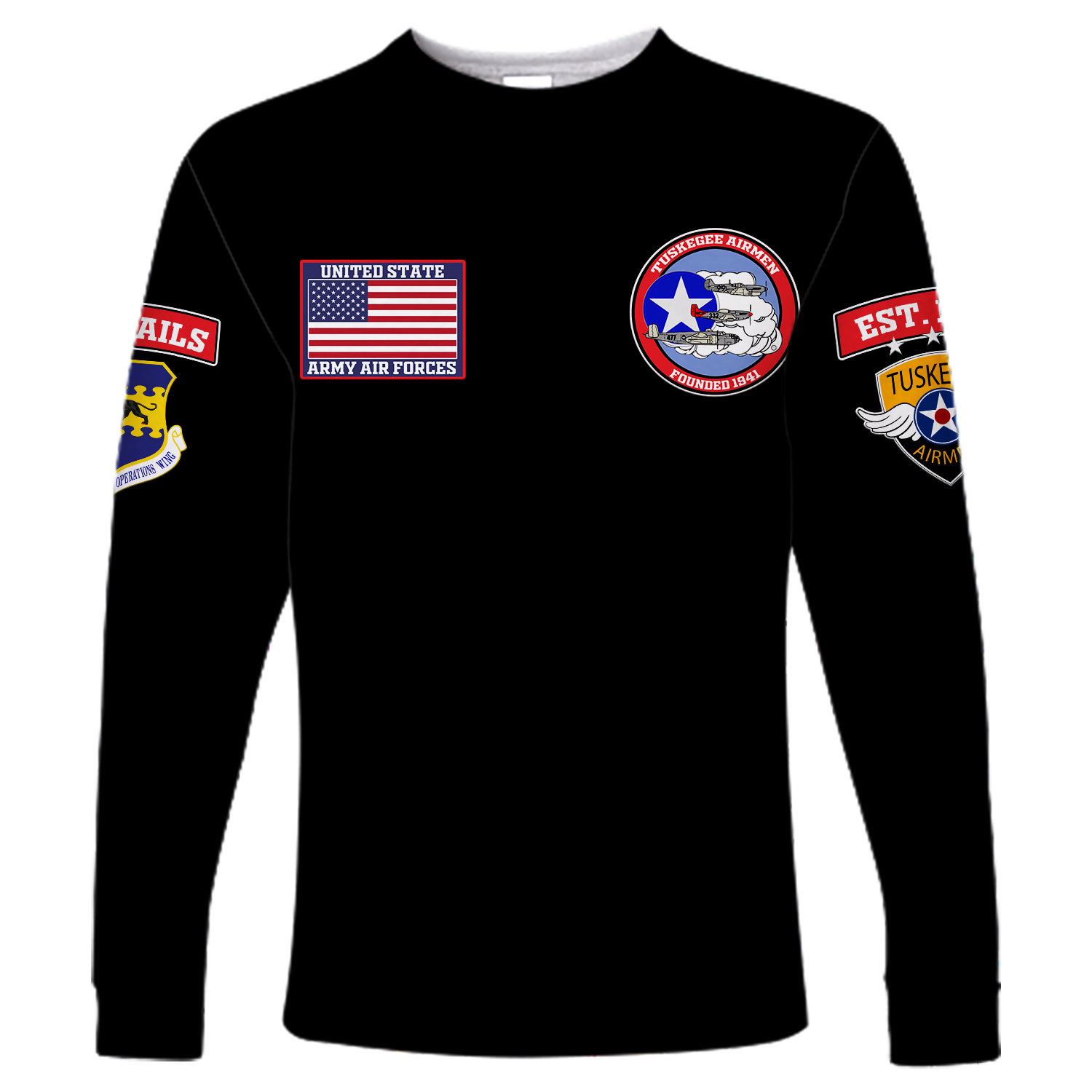 Tuskegee Airmen The Red Tails Pride Long Sleeve Shirt LT12 - Wonder Print Shop