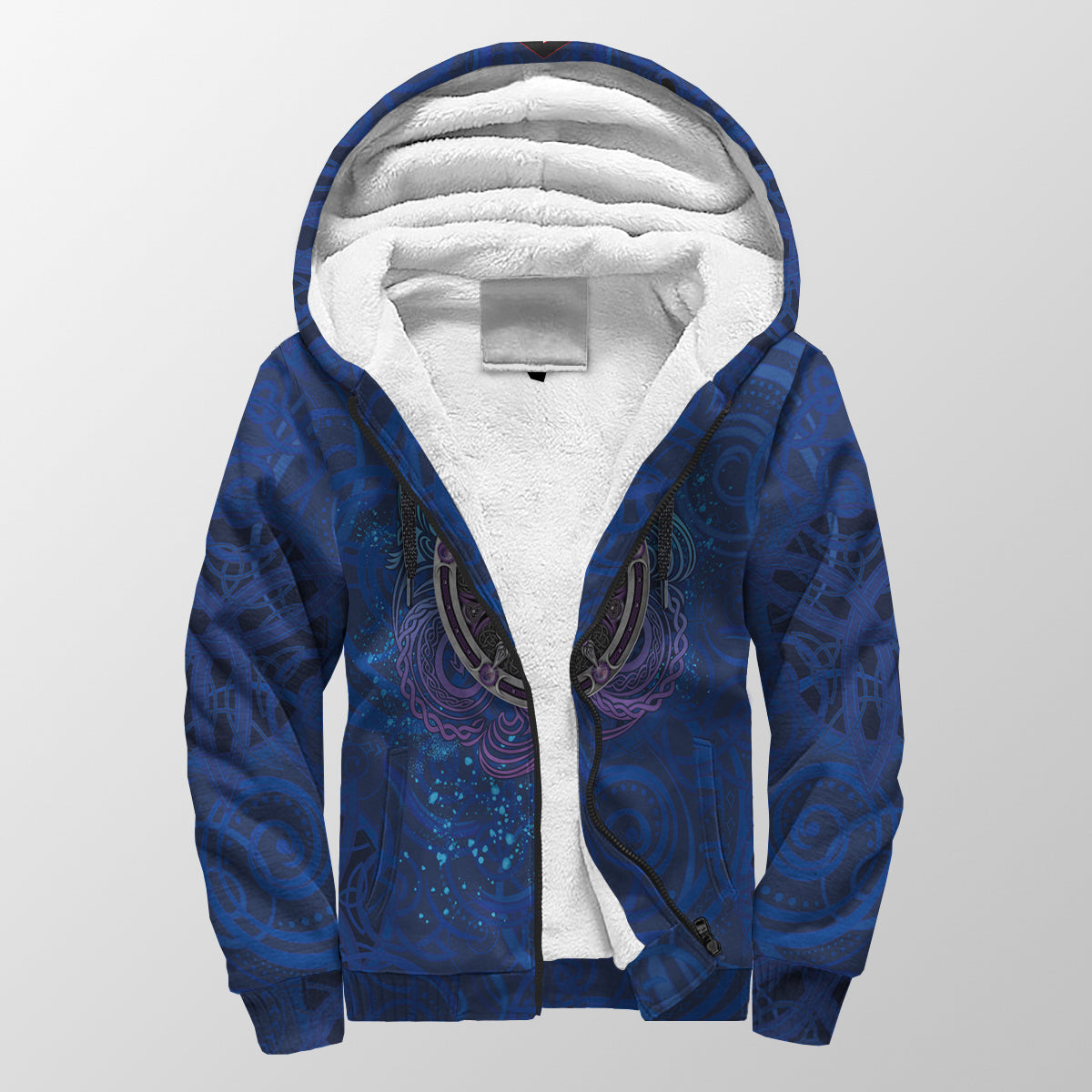 Celtic Pentagram With Triskele Sherpa Hoodie LT12 - Wonder Print Shop