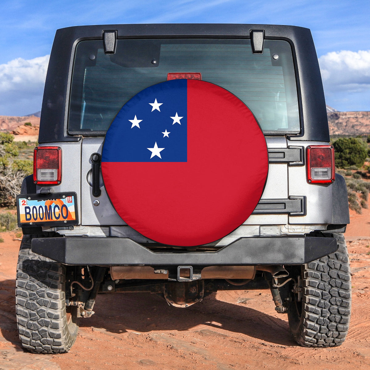 Samoa Spare Tire Cover Proud Samoan Style Flag Ver.01 LT13 - Wonder Print Shop