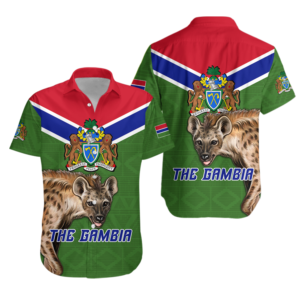 The Gambia Hawaiian Shirt Spotted Hyena LT12 - Wonder Print Shop
