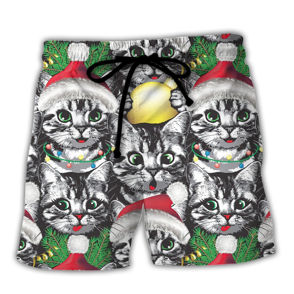 meowy-christmas-xmas-cat-lover-hawaiian-shorts