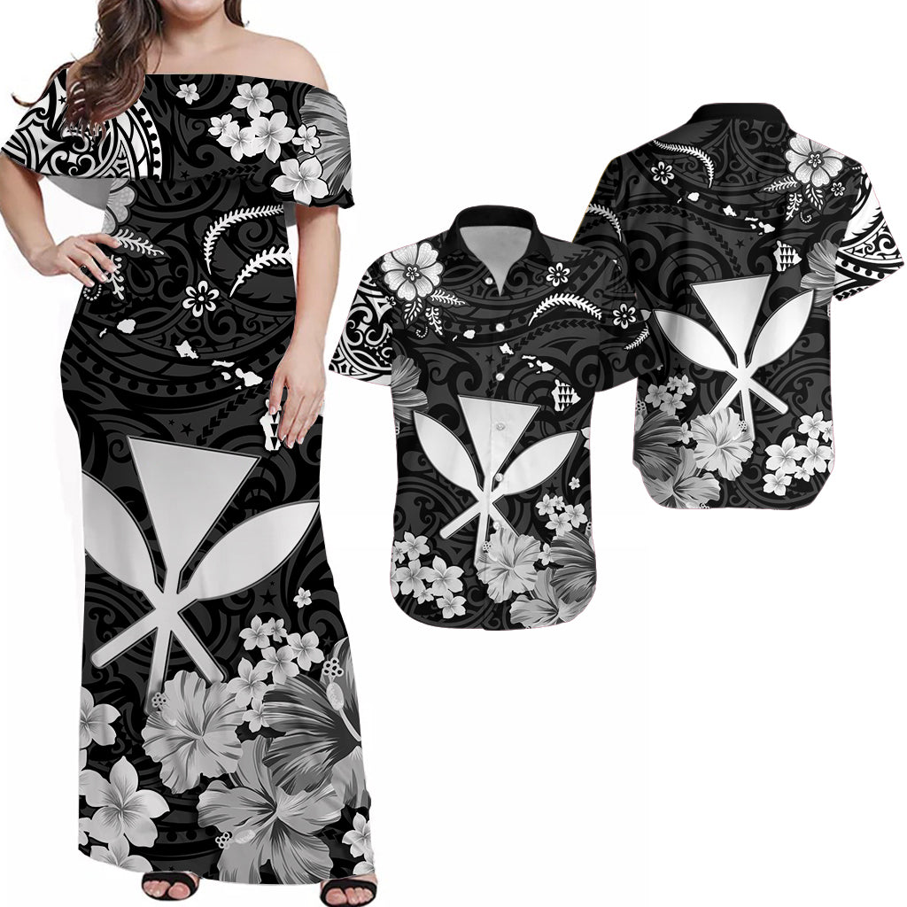 Hawaii Matching Hawaiian Shirt And Dress Polynesia White Kanaka Maoli LT13 - Wonder Print Shop