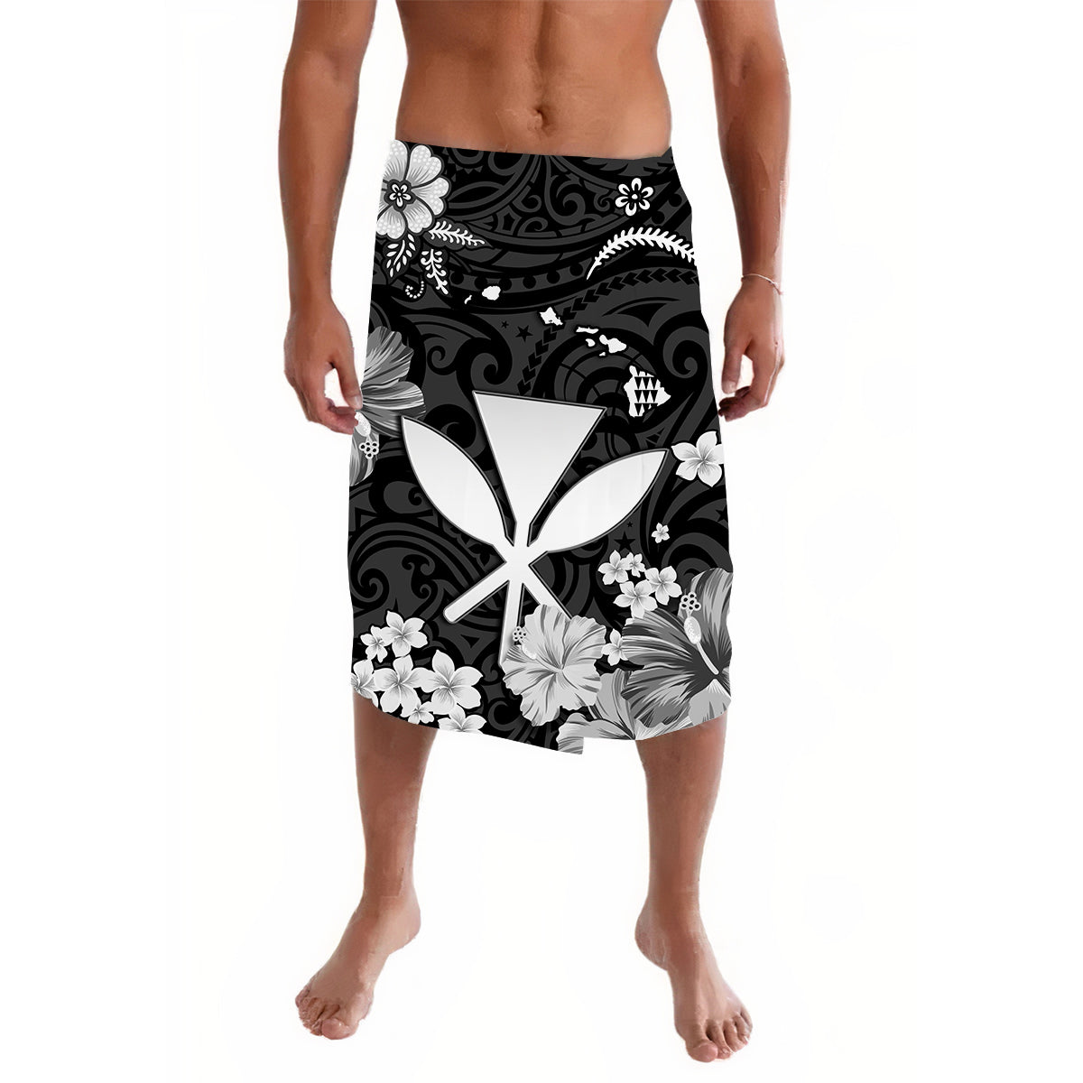 Hawaii Lavalava Polynesia Black Kanaka Maoli LT13 - Wonder Print Shop