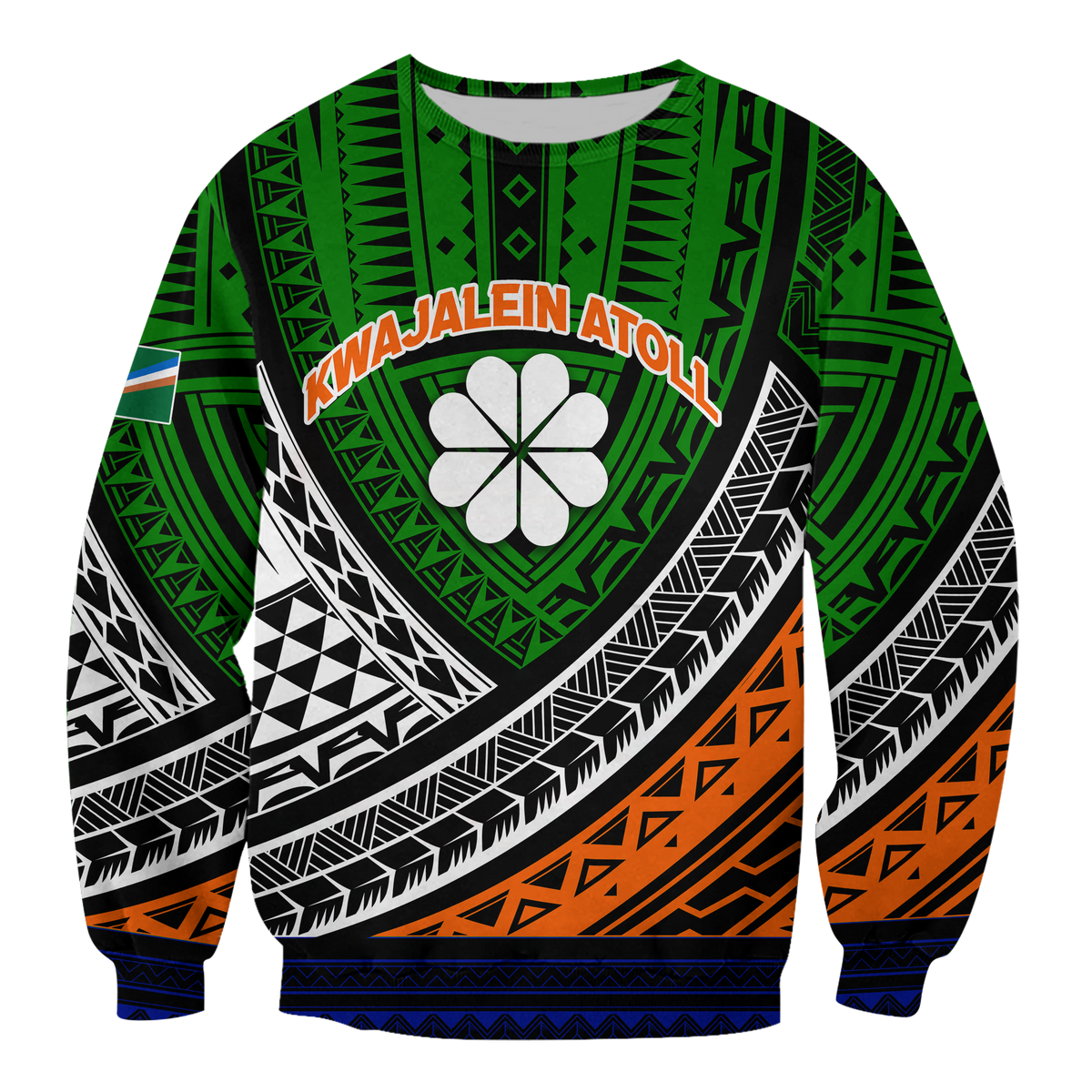 Kwajalein Atoll Tribal Pattern Sweatshirt LT12 - Wonder Print Shop