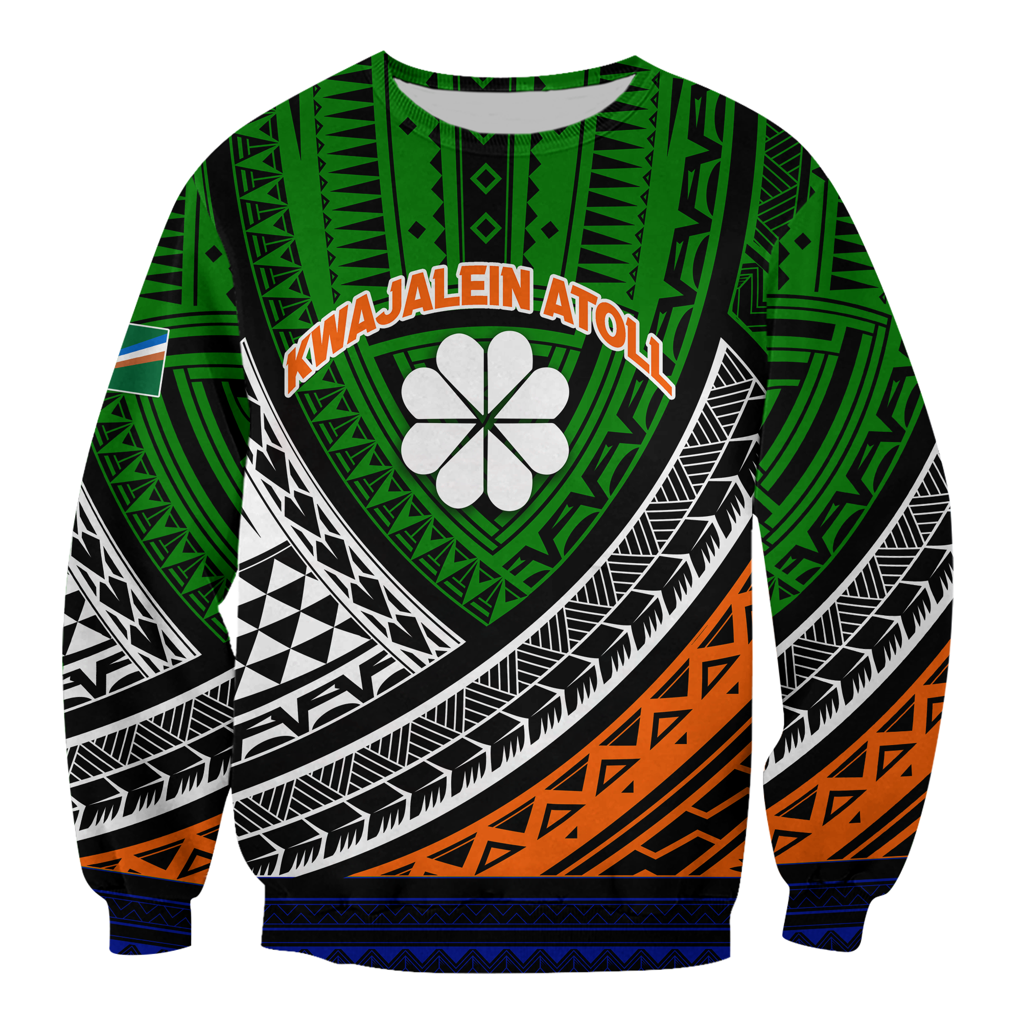 Kwajalein Atoll Tribal Pattern Sweatshirt LT12 - Wonder Print Shop
