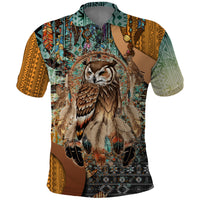 Native American Dreamcatcher Owl and Feathers Polo Shirt - Wonder Print Shop