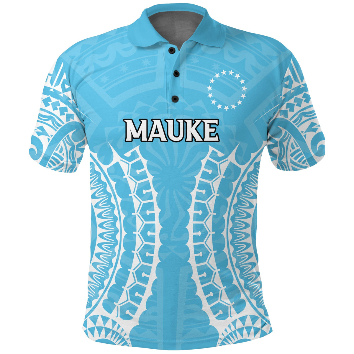 Custom Cook Islands Mauke Polo Shirt Tribal Pattern LT12 - Wonder Print Shop
