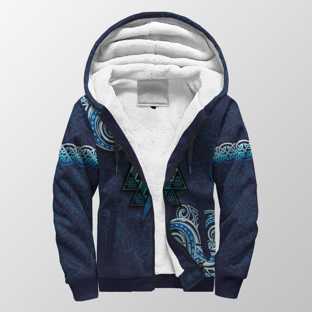 Viking Valknut Tattoo Art Sherpa Hoodie LT12 - Wonder Print Shop