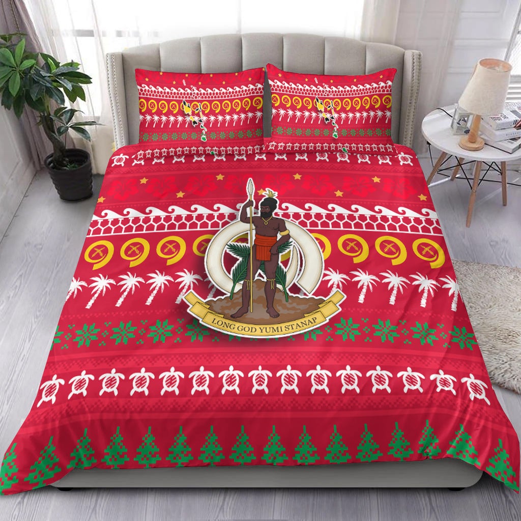 Vanuatu Christmas Bedding Set Ugly Christmas LT12 - Wonder Print Shop