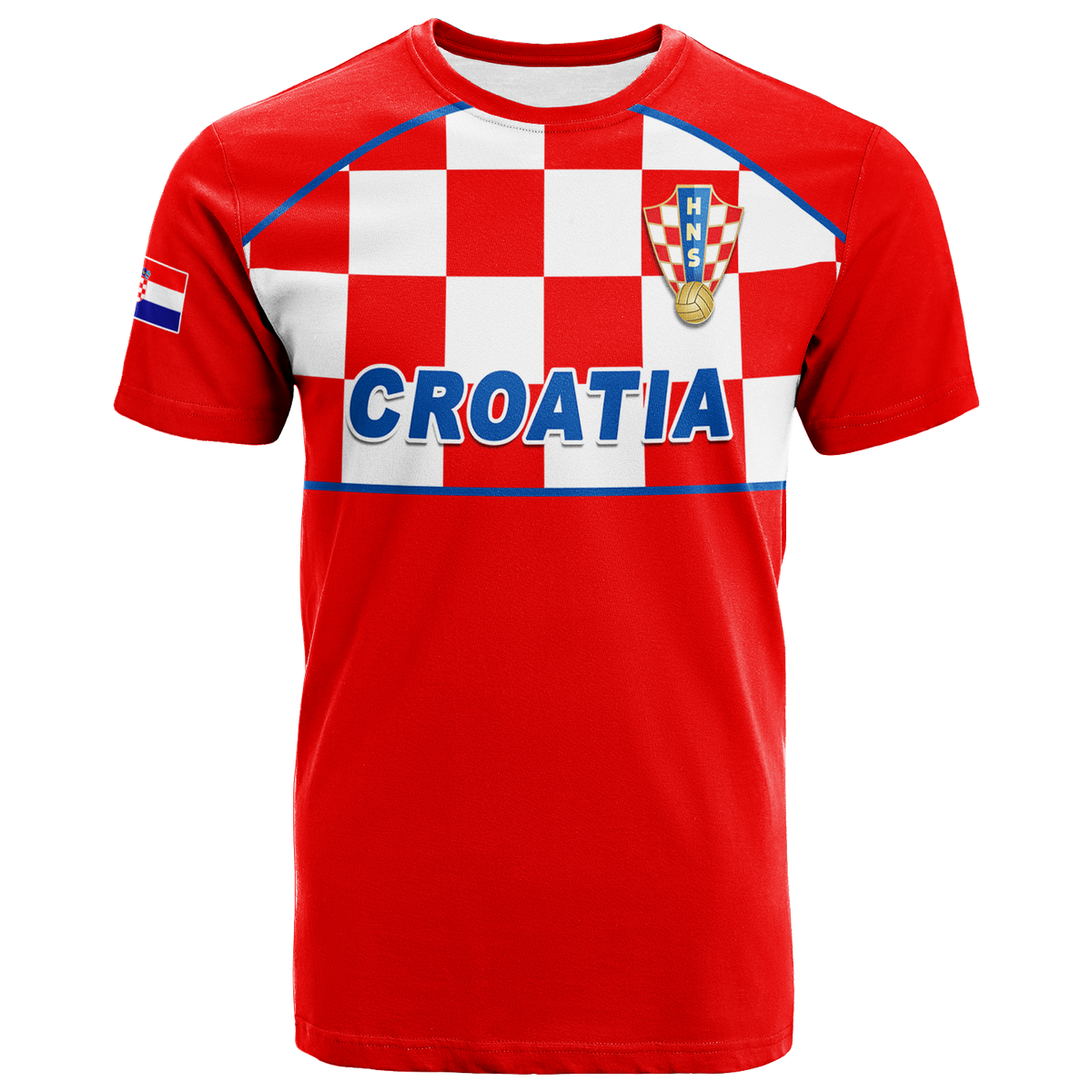Croatia Football 2022 Checkerboard T Shirt LT12 - Wonder Print Shop