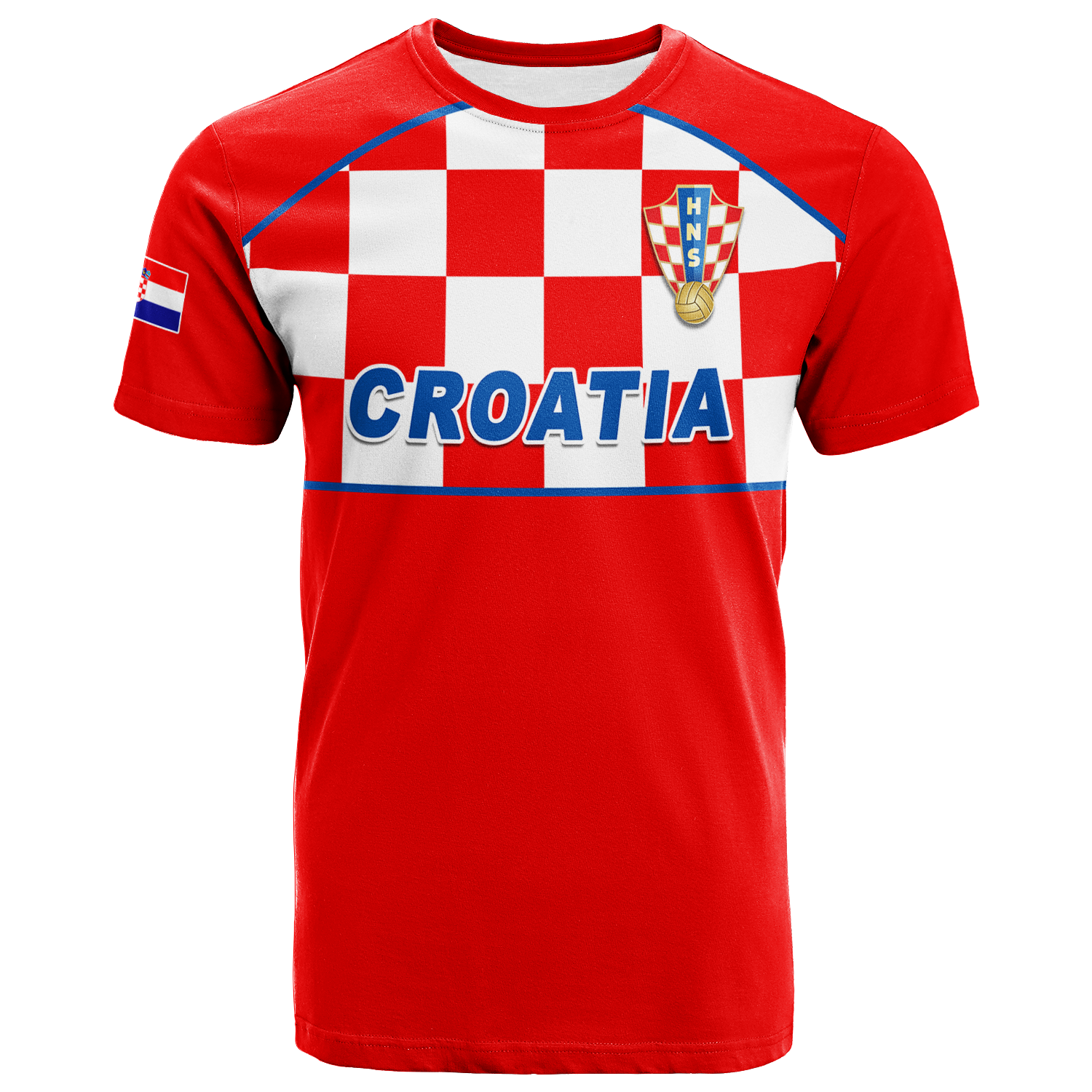 Croatia Football 2022 Checkerboard T-Shirt