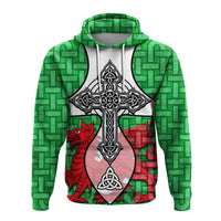 Wales Celtic Cross Dragon Hoodie LT20 - Wonder Print Shop