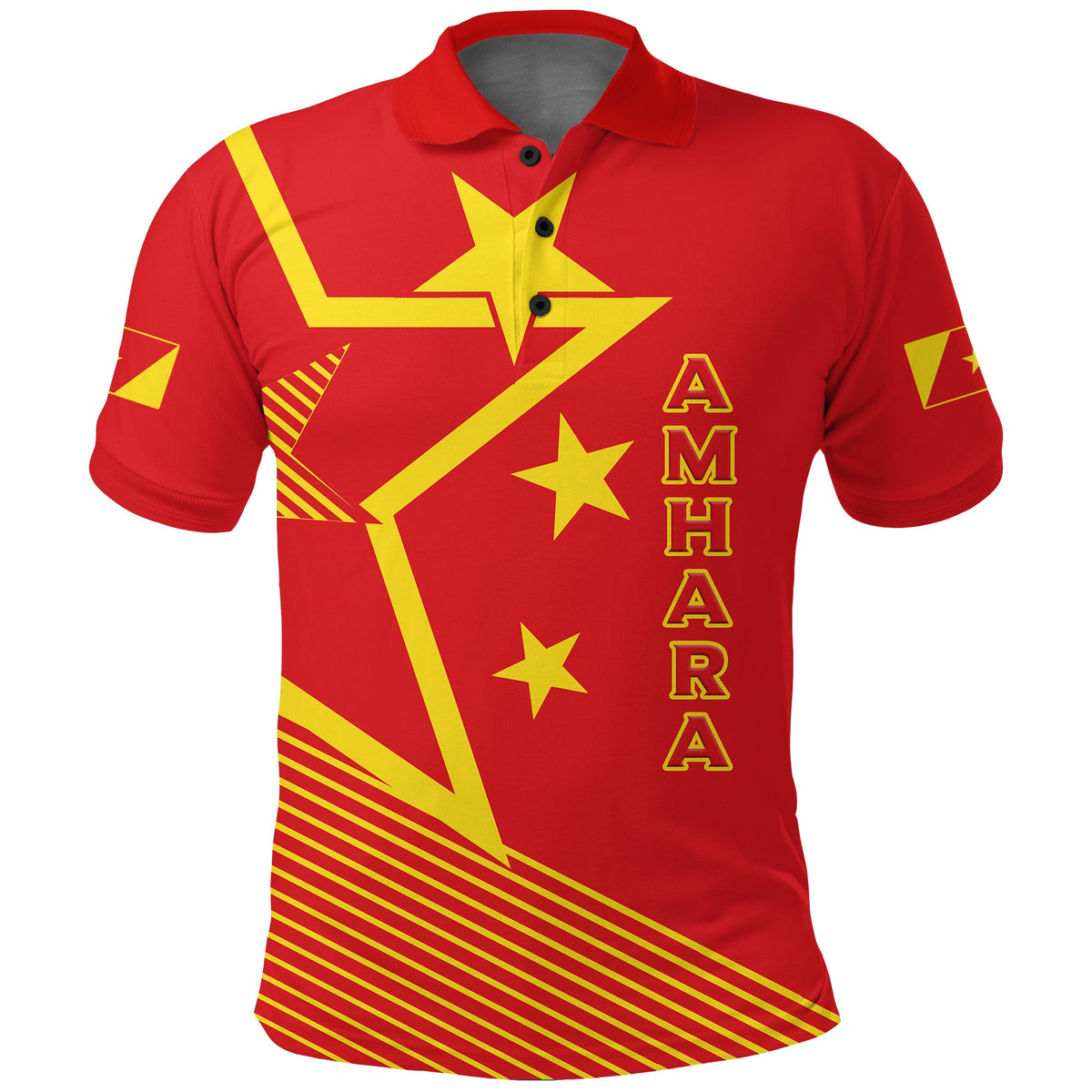 Amhara Region Legend Ethiopia Polo Shirt LT12 - Wonder Print Shop