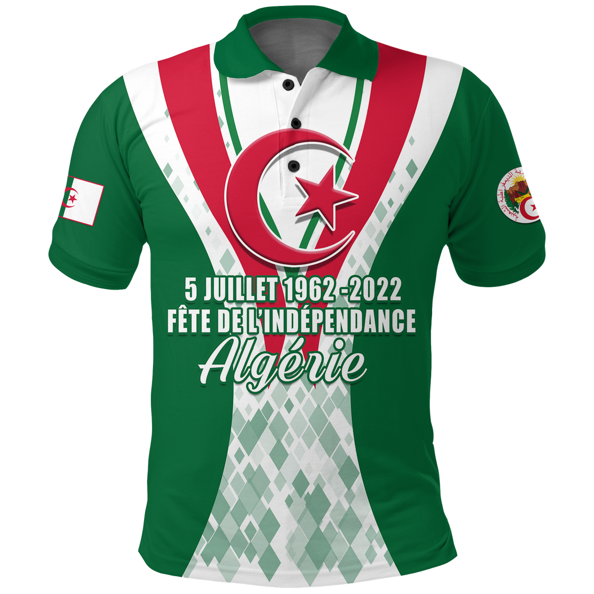 Algeria Polo Shirt Independence Day 5 Juillet 1962 2022 LT12 - Wonder Print Shop