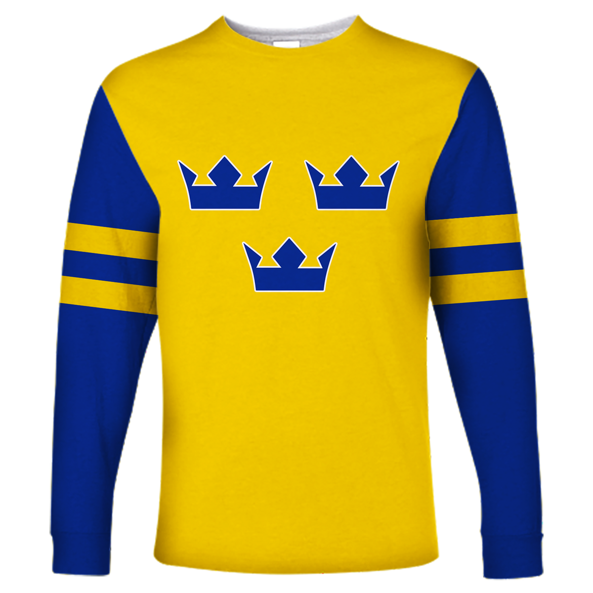 (Custom Personalised) Sweden Hockey Pride Long Sleeve Shirt LT12 - Wonder Print Shop