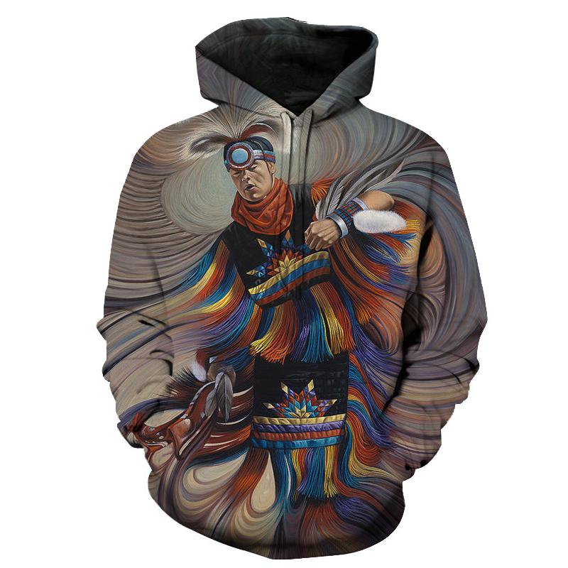 Powwow Dancers Man Native American Hoodie LT10 - Wonder Print Shop