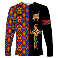 Native American Navajo Cross Heritage Long Sleeve Shirt LT12 - Wonder Print Shop