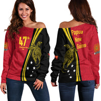 Papua New Guinea Independence Anniversary Polynesian Tribal Women Off Shoulder Sweater LT12 - Wonder Print Shop