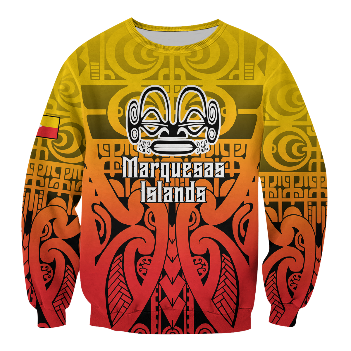 Marquesas Islands Marquesan Tattoo Sweatshirt LT12 - Wonder Print Shop