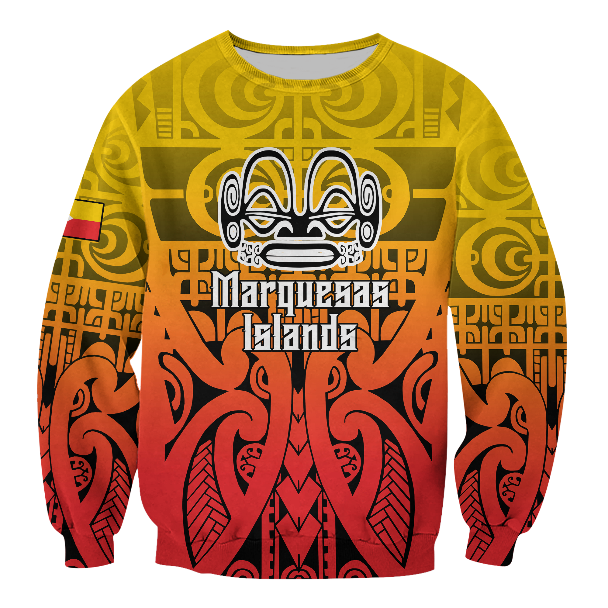 Marquesas Islands Marquesan Tattoo Sweatshirt LT12 - Wonder Print Shop