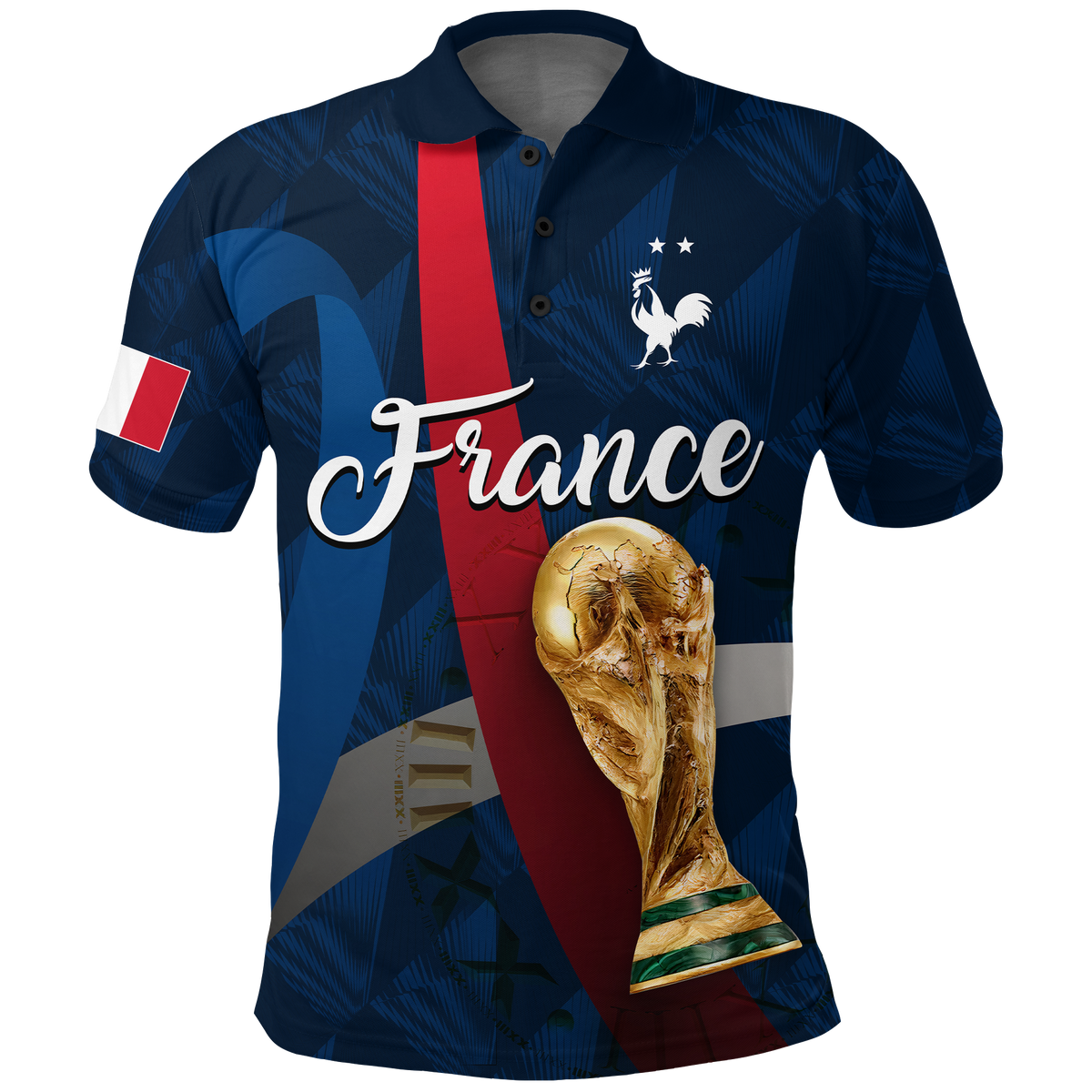 France Polo Shirt Football 2022 LT2 - Wonder Print Shop