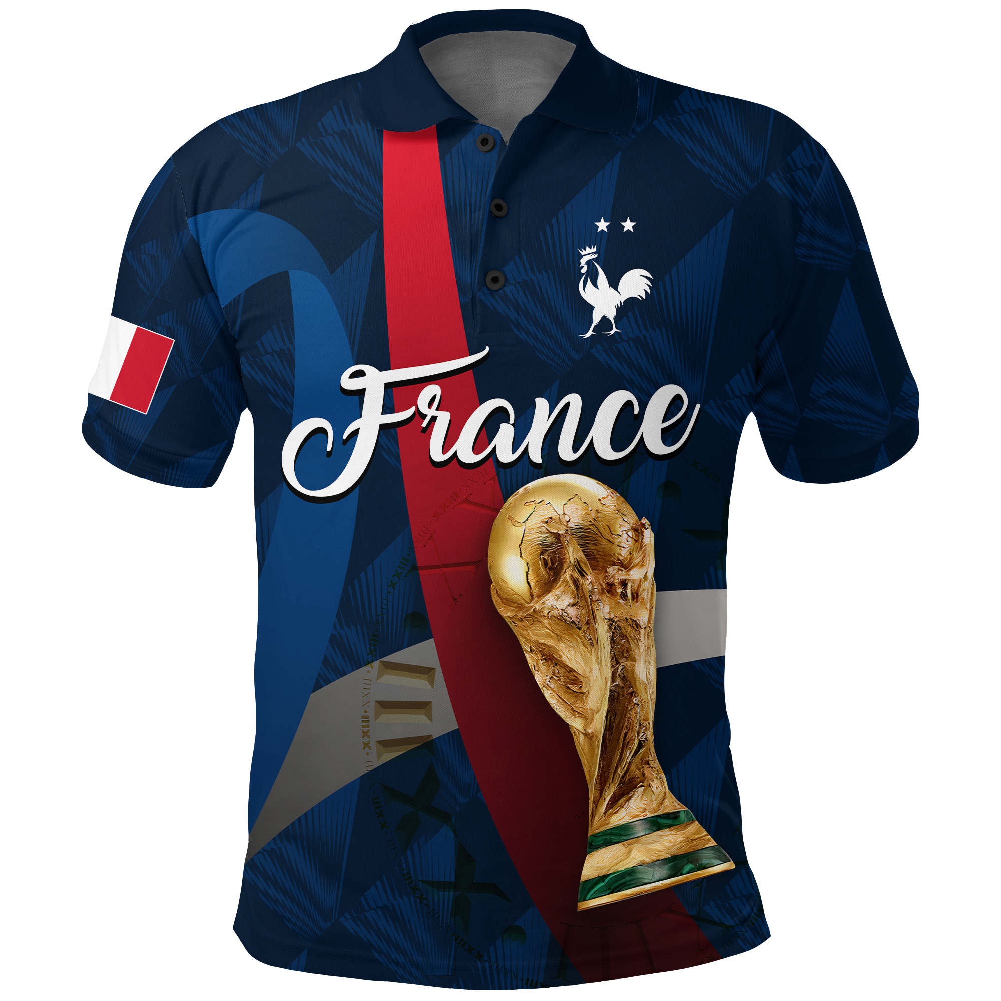France Polo Shirt Football 2022 LT2 - Wonder Print Shop